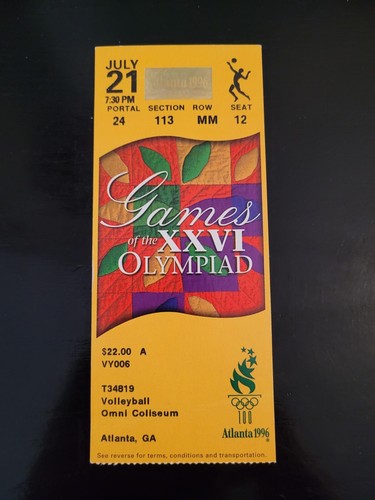 Billet jeux olympiques 1996 - billet,