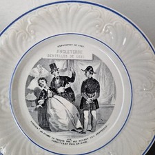 ASSIETTE CREIL ET MONTEREAU Exposition Universelle Paris 1867 N°3 Dentelle 
