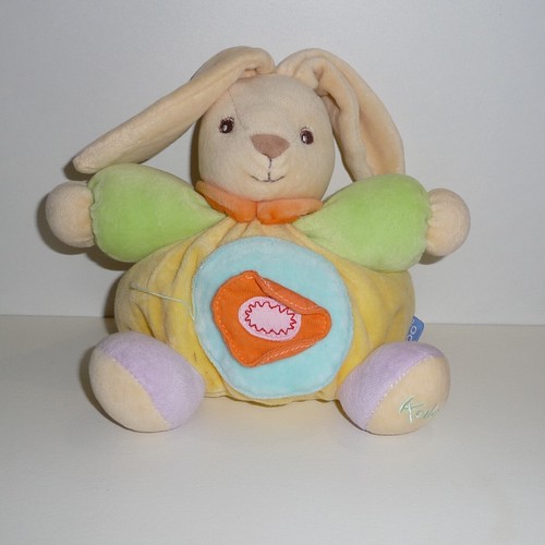 Doudou lapin kaloo jaune - lapin,