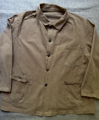 Ancienne veste bourgeron bleu - bourgeron,