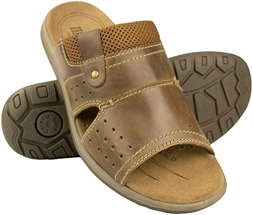 Mules cuir hommes - cuir, sandales