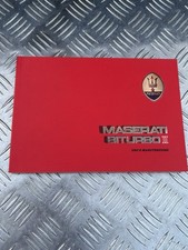 notice - manuel d’utilisation conduite  maserati biturbo 2 - italien