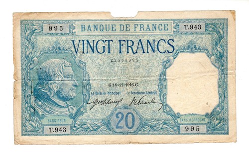 France billet francs - 20,