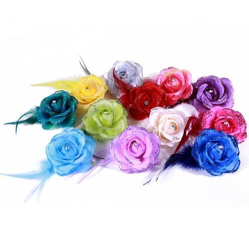Pince broche mariage fleur - pince,