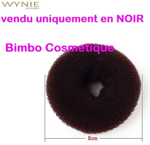 Bun donut noir anneau - cm,