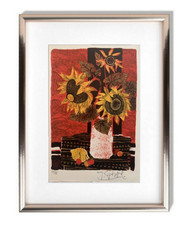 YVES GANNE (1935-2019) LITHOGRAPHIE ORIGINALE LES TOURNESOLS SIGNEE (78)