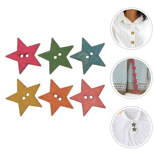 100 pcs bouton - bois, de