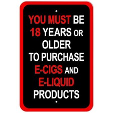 Plastic Sign You Must Be 18