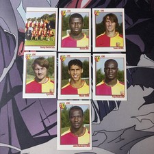 LOT DE 7 STICKERS LENS PANINI FOOT 2004 FRANCE FOOTBALL