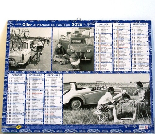 Calendrier poste 2026 - la,