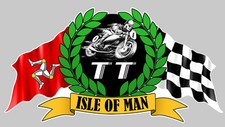 ISLE OF MAN TOURIST TROPHY ILE DE MAN STICKER RACING TRACK 14cmX7,5cm (IA068)
