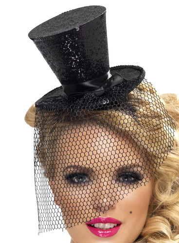 Mini haut forme noir - haut,