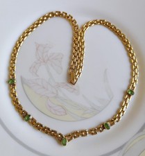 collier plaqué or ZAG?  bijoux zircons verts