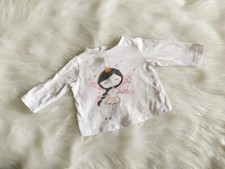 Tee-shirt bébé fille manches longues 3 mois gris chiné fée