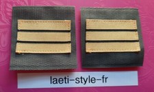 P17 2×patch scratch galon de poitrine capitaine couleur or noir armée de terre 