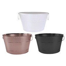 Seau à glace rustique rangement de boisson à poignée avec un godet à vin