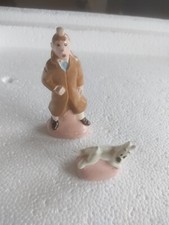 Figurines plâtre TINTIN et MILOU de Mako Moulage 80/90 Haut 10 cm et 5 cm env