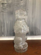 JOLI POT A BONBONS EN VERRE, CANICHE SUR CES PATTES ARRIÈRE " LEGRAS "