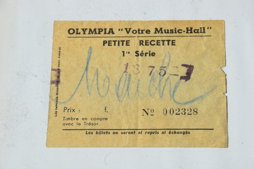 Rare ticket billet concert - ticket,