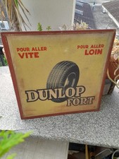 Ancien et Rare panneau affiche bois dunlop no  plaque  émaillée