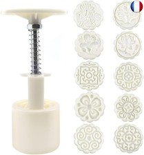 UYUYong Moules à Gâteau de Lune avec 10 Tampons à Biscuits Moule de Presse à Bis