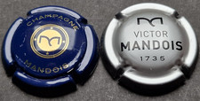 Lot lettre M - MANDOIS VICTOR / 2 CAPSULES PLAQUES DE MUSELETS CHAMPAGNE