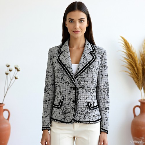 Preppy blazer noir blanc - preppy,