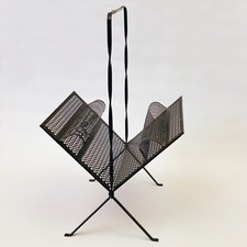 porte disque ancienne en métal années 50  vintage 1950 1970 Mategot