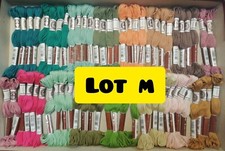 LOT DE 60 ECHEVETTES COTON RETORS A BRODER N°4 DMC  NEUVES 10 metres lot M