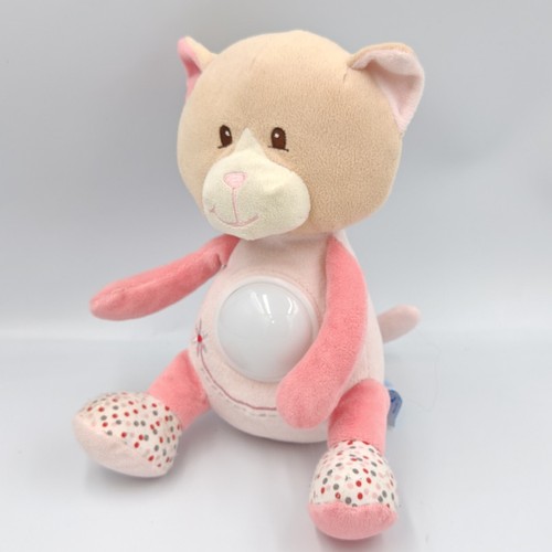 Doudou veilleuse chat rose