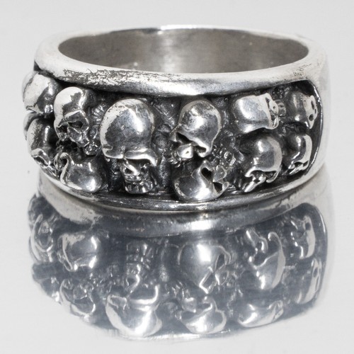 Bague tête mort 925 - de,