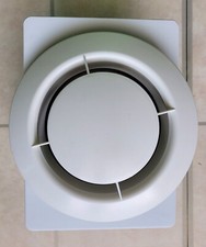 Lot VMC Bouche d’aération ronde pour conduit 125 mm et support d’adaptation