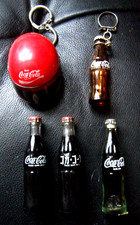 LOT DE 3 PETITES BOUTEILLES  COCA COLA + PORTE CLES CASQUE MOTO+P.CLES BOUTEILLE
