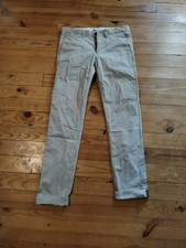 Pantalon Chino Ben Sherman Homme W30 L32 Gris Clair