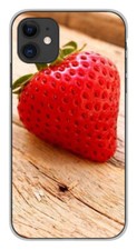 Coque en silicone imprimée compatible Apple iPhone 11 Envie d'une fraise