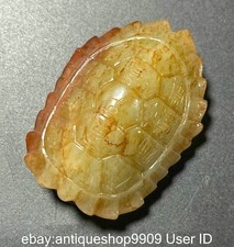 2.7 "pendentif d'écaille de tortue sculpté en jade chinois ancien et Tian