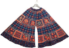 Bollywood Style Créateur Décontracté Taille Haute Palazzo Jupe Pour Large Foncé