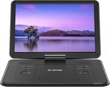 Lecteur DVD Portable 17,5" avec Grand écran HD 15,6", Batterie Rechargeable... 