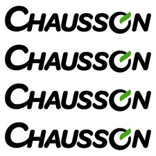 CHAUSSON autocollant sticker camping car caravane caravan 4 Pièces