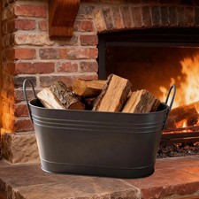 Seau à cendres ovale pour extérieur, brasero stable pour bois de chauffage,