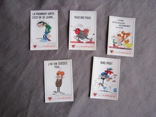 lot 5 AUTOCOLLANTS LA VACHE QUI RIT GASTON LAGAFFE FRANQUIN