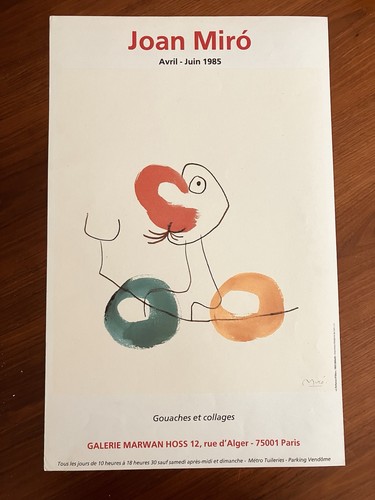 Joan miró 1985 rare affiche - joan,