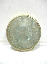 Ancien poudrier rond en métal