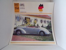 FICHE carte CARD voiture car