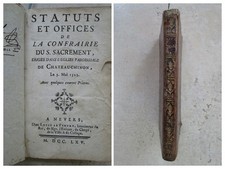 Confrairie du S. Sacrement à CHÂTEAU-CHINON en 1523. Nevers, 1765.