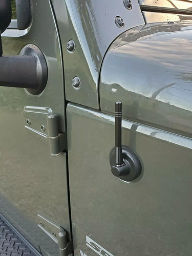Short aluminum antenna - aluminum, mast