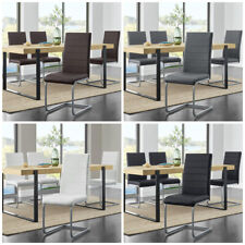 Cuir Cantilever Chaise 2/4/6/8 Chaises Salle à Manger dans Chaise de Cuisine