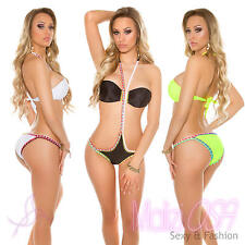 Monokini Crochet Maillot de Bain Crochet Push Up Trikini Mode Femme Mer