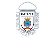 fanion mini drapeau pays voiture souvenir blason catane catania italie