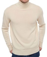 Pull homme col roulé gros tricot 100% cachemire épais et chaud S- 2XL 11...